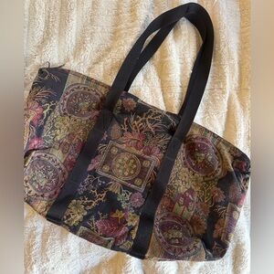 Vintage C. Cole by Kenneth Cole Tapestry Tote Bag • Boho Weekender Travel Bag